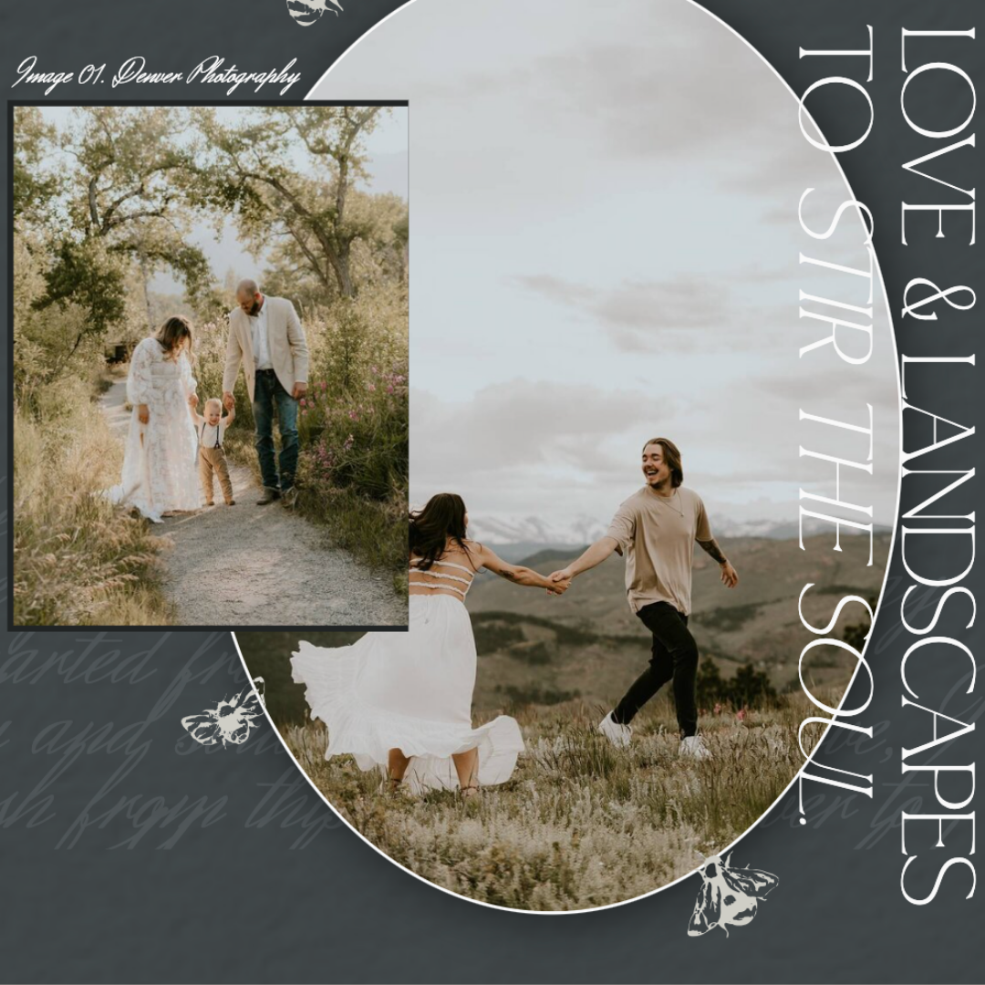 Home page website copy for wedding photographer that says Love and landscapes to stir the soul